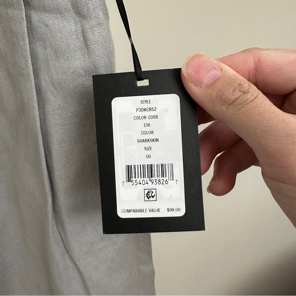 DKNY
Linen Flat Front Coordinating Pleated Trousers size 00 NWT - Picture 4 of 6